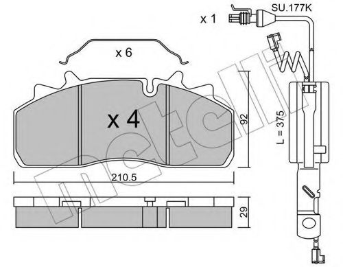 METELLI 22-0932-0K Тормозные колодки для DAF LF 55 (Даф Лф 55) METELLI 22-0932-0K Тормозные колодки для DAF LF 55 (Даф Лф 55)