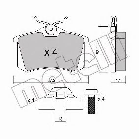 METELLI 22-0100-1S Тормозные колодки для SEAT ALTEA (Сеат Алтэа) METELLI 22-0100-1S Тормозные колодки для SEAT ALTEA (Сеат Алтэа)