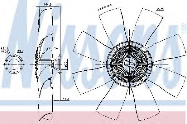 NISSENS 86026 Вентилятор, охлаждение двигателя для SCANIA (Сканиа) NISSENS 86026 Вентилятор, охлаждение двигателя для SCANIA (Сканиа)