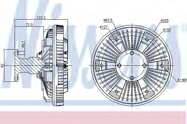 NISSENS 86035 Сцепление, вентилятор радиатора для MERCEDES-BENZ ECONIC (Мэрcэдэс-бэнз Эcониc) NISSENS 86035 Сцепление, вентилятор радиатора для MERCEDES-BENZ ECONIC (Мэрcэдэс-бэнз Эcониc)