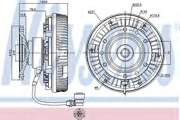 NISSENS 86055 Сцепление, вентилятор радиатора для MERCEDES-BENZ ACTROS MP2 / MP3 (Мэрcэдэс-бэнз Аcтрос мп2 / мп3) NISSENS 86055 Сцепление, вентилятор радиатора для MERCEDES-BENZ ACTROS MP2 / MP3 (Мэрcэдэс-бэнз Аcтрос мп2 / мп3)