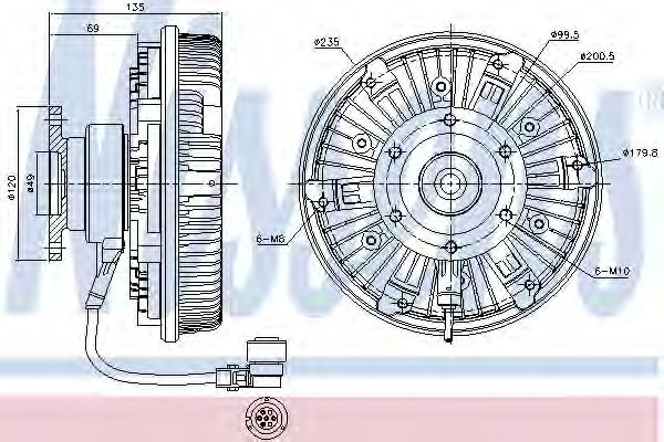 NISSENS 86077 Сцепление, вентилятор радиатора для MERCEDES-BENZ ACTROS MP2 / MP3 (Мэрcэдэс-бэнз Аcтрос мп2 / мп3) NISSENS 86077 Сцепление, вентилятор радиатора для MERCEDES-BENZ ACTROS MP2 / MP3 (Мэрcэдэс-бэнз Аcтрос мп2 / мп3)