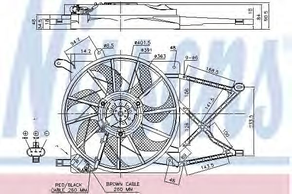 NISSENS 85174 Вентилятор, охлаждение двигателя для OPEL (Опель) NISSENS 85174 Вентилятор, охлаждение двигателя для OPEL (Опель)
