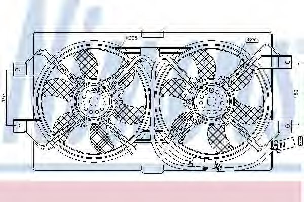 NISSENS 85386 Вентилятор, охлаждение двигателя для CHRYSLER 300 M (Крайслер 300 м)