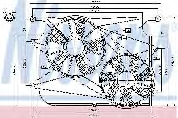 NISSENS 85610 Вентилятор, охлаждение двигателя для CHEVROLET CAPTIVA (Шевроле Каптива) NISSENS 85610 Вентилятор, охлаждение двигателя для CHEVROLET CAPTIVA (Шевроле Каптива)