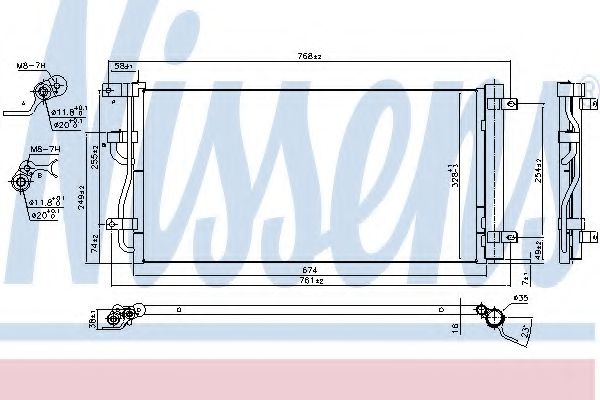 NISSENS 940569 Конденсатор, кондиционер для CHEVROLET CAPTIVA (Шевроле Каптива) NISSENS 940569 Конденсатор, кондиционер для CHEVROLET CAPTIVA (Шевроле Каптива)