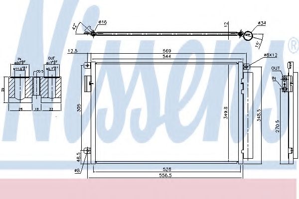 NISSENS 940693 Конденсатор, кондиционер для FIAT 500 (Фиат 500) NISSENS 940693 Конденсатор, кондиционер для FIAT 500 (Фиат 500)