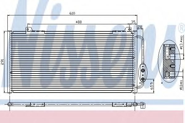 NISSENS 94255 Конденсатор, кондиционер для ROVER 400 (Ровер 400) NISSENS 94255 Конденсатор, кондиционер для ROVER 400 (Ровер 400)