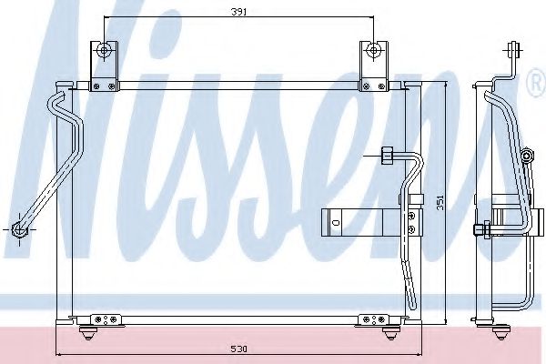 NISSENS 94415 Конденсатор, кондиционер для KIA MENTOR (Киа Мэнтор) NISSENS 94415 Конденсатор, кондиционер для KIA MENTOR (Киа Мэнтор)