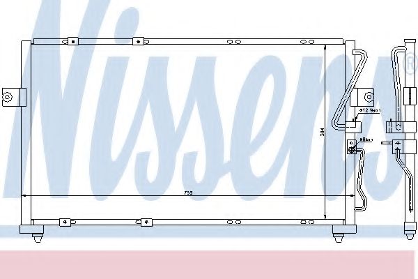 NISSENS 94418 Конденсатор, кондиционер для KIA CARNIVAL II (Киа Карнивал 2) NISSENS 94418 Конденсатор, кондиционер для KIA CARNIVAL II (Киа Карнивал 2)