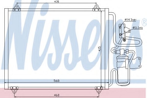 NISSENS 94440 Конденсатор, кондиционер для RENAULT SAFRANE II (Рено Сафран 2) NISSENS 94440 Конденсатор, кондиционер для RENAULT SAFRANE II (Рено Сафран 2)