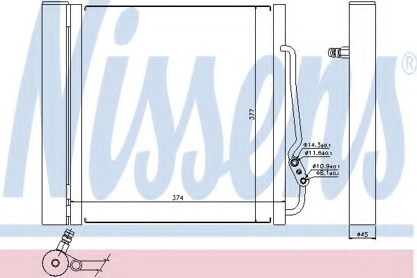 NISSENS 94543 Конденсатор, кондиционер для SMART CABRIO (Смарт Cабрио) NISSENS 94543 Конденсатор, кондиционер для SMART CABRIO (Смарт Cабрио)