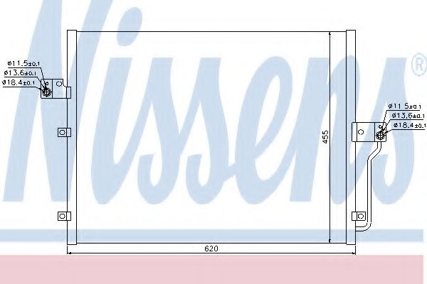 NISSENS 94859 Конденсатор, кондиционер для SSANGYONG (Сан-янг/санянг)