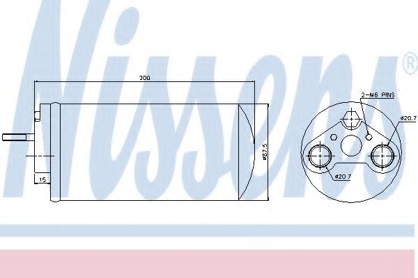 NISSENS 95461 Осушитель, кондиционер для OPEL (Опель) NISSENS 95461 Осушитель, кондиционер для OPEL (Опель)