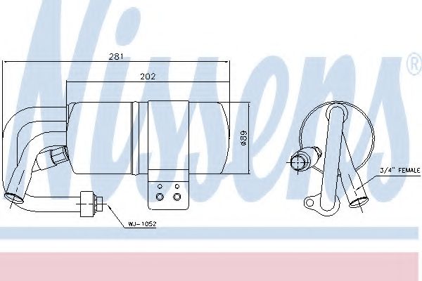 NISSENS 95505 Осушитель, кондиционер для FORD FUSION (Форд Фьюжн) NISSENS 95505 Осушитель, кондиционер для FORD FUSION (Форд Фьюжн)