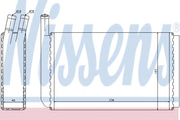 NISSENS 73940 Теплообменник, отопление салона для VOLKSWAGEN JETTA (Фольксваген Жэтта) NISSENS 73940 Теплообменник, отопление салона для VOLKSWAGEN JETTA (Фольксваген Жэтта)