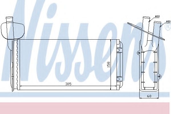 NISSENS 73965 Теплообменник, отопление салона для VOLKSWAGEN T4 MULTIVAN (Фольксваген Т4 мултиvан) NISSENS 73965 Теплообменник, отопление салона для VOLKSWAGEN T4 MULTIVAN (Фольксваген Т4 мултиvан)