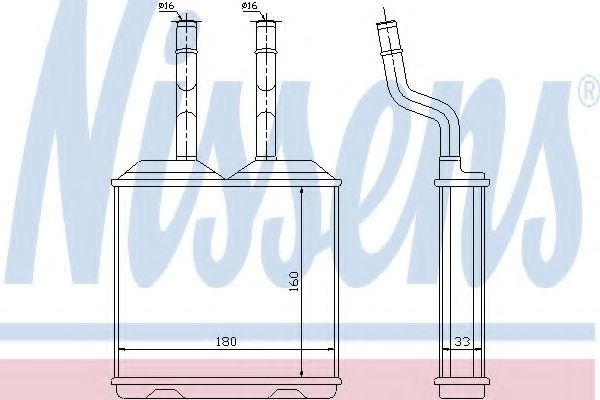NISSENS 72634 Теплообменник, отопление салона для OPEL CORSA B (Опель Корса б) NISSENS 72634 Теплообменник, отопление салона для OPEL CORSA B (Опель Корса б)