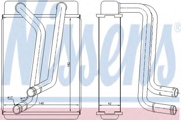 NISSENS 77508 Теплообменник, отопление салона для KIA MENTOR (Киа Мэнтор) NISSENS 77508 Теплообменник, отопление салона для KIA MENTOR (Киа Мэнтор)