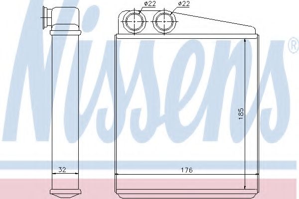 NISSENS 70228 Теплообменник, отопление салона для AUDI TT (Ауди Тт) NISSENS 70228 Теплообменник, отопление салона для AUDI TT (Ауди Тт)