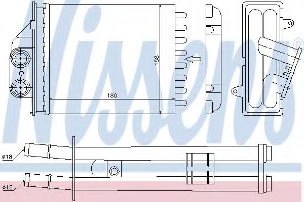 NISSENS 71453 Теплообменник, отопление салона для FIAT 500 C (Фиат 500 c) NISSENS 71453 Теплообменник, отопление салона для FIAT 500 C (Фиат 500 c)