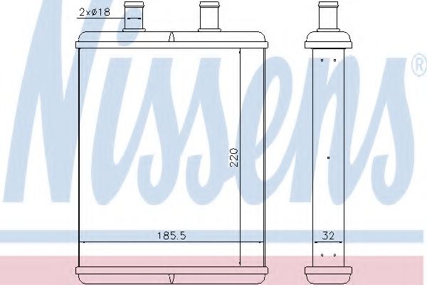 NISSENS 71817 Теплообменник, отопление салона для IVECO DAILY IV (Ивеко Даилъ иv) NISSENS 71817 Теплообменник, отопление салона для IVECO DAILY IV (Ивеко Даилъ иv)