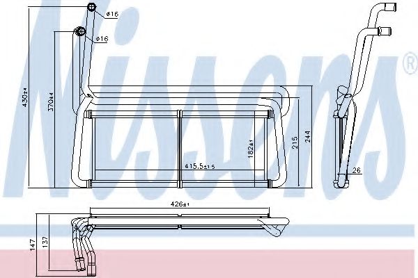 NISSENS 75007 Теплообменник, отопление салона для SCANIA P,G,R,T (Сканиа П,г,р,т) NISSENS 75007 Теплообменник, отопление салона для SCANIA P,G,R,T (Сканиа П,г,р,т)