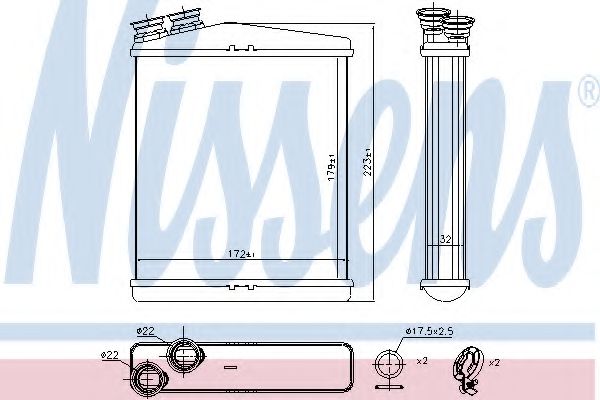 NISSENS 73645 Теплообменник, отопление салона для VOLVO XC70 II (Вольво Xc70 2) NISSENS 73645 Теплообменник, отопление салона для VOLVO XC70 II (Вольво Xc70 2)