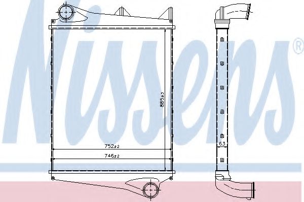 NISSENS 96966 Интеркулер 