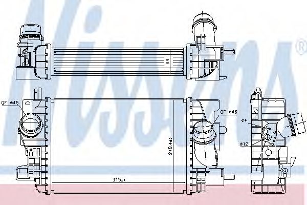 NISSENS 96196 Интеркулер 