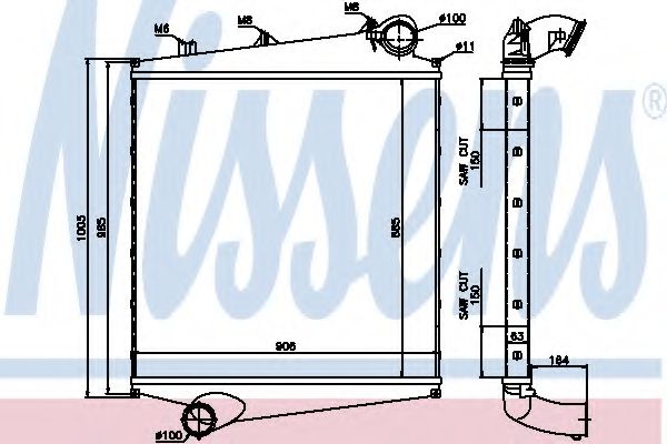 NISSENS 96197 Интеркулер 