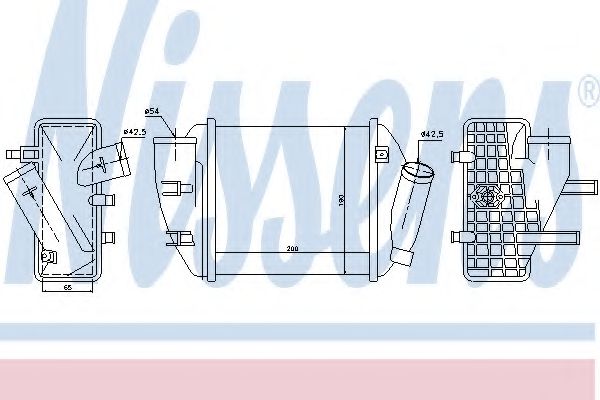 NISSENS 96708 Интеркулер 