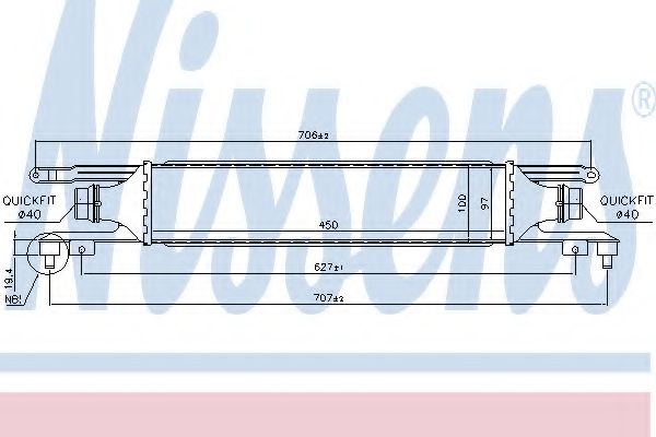 NISSENS 96464 Интеркулер 