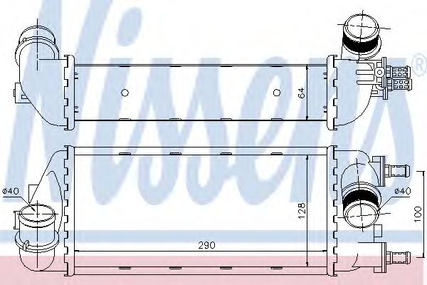 NISSENS 96466 Интеркулер для FIAT 500 (Фиат 500) NISSENS 96466 Интеркулер для FIAT 500 (Фиат 500)