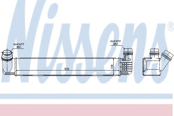 NISSENS 96543 Интеркулер 