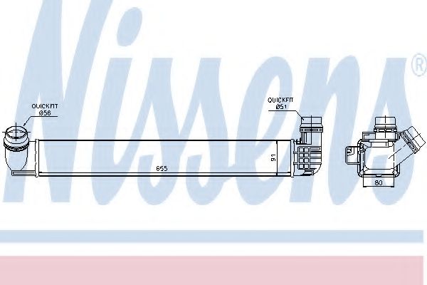 NISSENS 96545 Интеркулер 