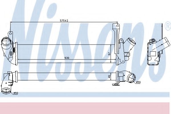 NISSENS 96563 Интеркулер 