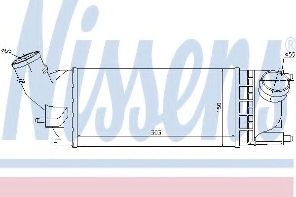 NISSENS 96599 Интеркулер для PEUGEOT 407 (Пежо 407) NISSENS 96599 Интеркулер для PEUGEOT 407 (Пежо 407)