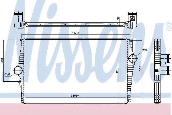 NISSENS 96601 Интеркулер 