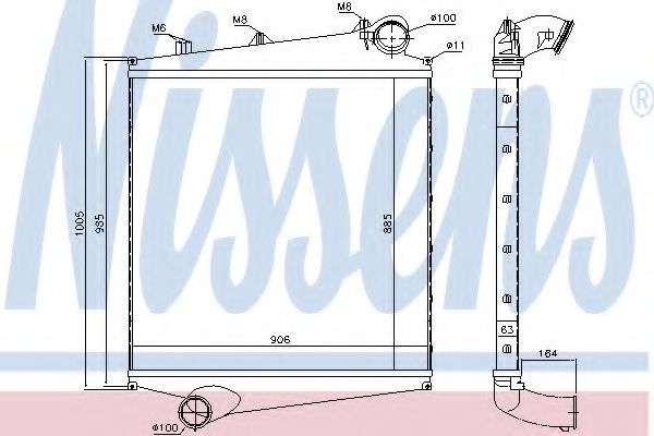 NISSENS 96990 Интеркулер 