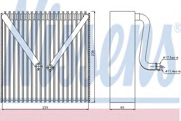 NISSENS 92191 Испаритель, кондиционер для VOLKSWAGEN VENTO (Фольксваген Венто)
