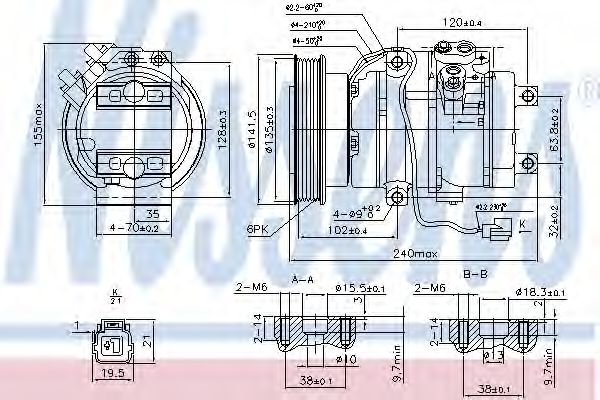 NISSENS 890017 Компрессор, кондиционер для HONDA ODYSSEY (Хонда Одъссэъ) NISSENS 890017 Компрессор, кондиционер для HONDA ODYSSEY (Хонда Одъссэъ)