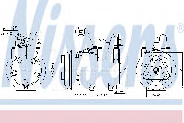 NISSENS 890059 Компрессор, кондиционер для MAZDA B-SERIE (Мазда Б-сэриэ) NISSENS 890059 Компрессор, кондиционер для MAZDA B-SERIE (Мазда Б-сэриэ)