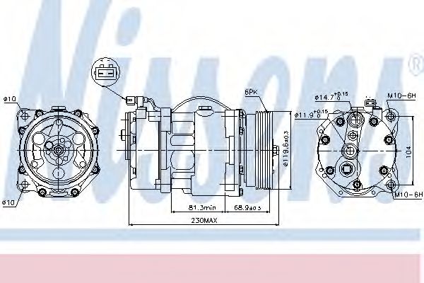 NISSENS 89040 Компрессор, кондиционер для SEAT TOLEDO (Сеат Толэдо) NISSENS 89040 Компрессор, кондиционер для SEAT TOLEDO (Сеат Толэдо)