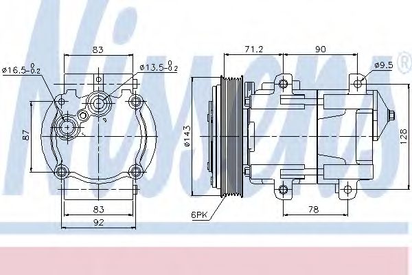 NISSENS 89059 Компрессор, кондиционер для FORD MONDEO (Форд Мондэо) NISSENS 89059 Компрессор, кондиционер для FORD MONDEO (Форд Мондэо)