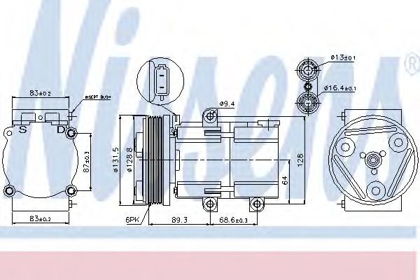 NISSENS 89068 Компрессор, кондиционер для FORD MONDEO (Форд Мондэо) NISSENS 89068 Компрессор, кондиционер для FORD MONDEO (Форд Мондэо)