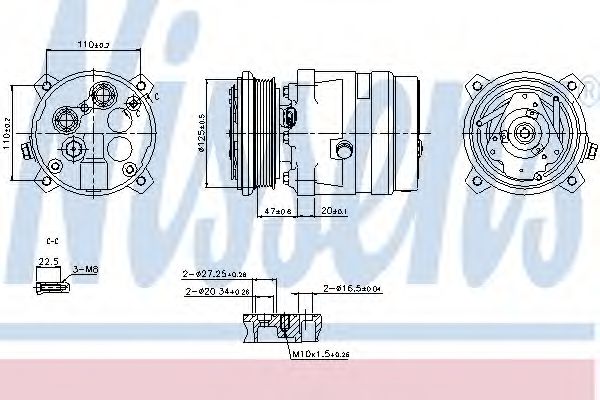 NISSENS 89259 Компрессор, кондиционер для FIAT TEMPRA (Фиат Тэмпра) NISSENS 89259 Компрессор, кондиционер для FIAT TEMPRA (Фиат Тэмпра)
