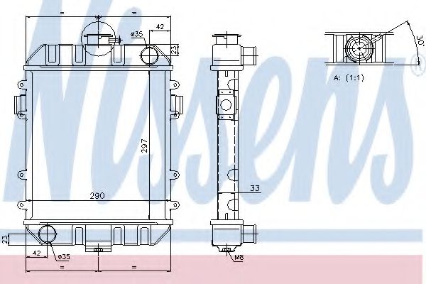 NISSENS 63070 Радиатор, охлаждение двигателя для OPEL (Опель) NISSENS 63070 Радиатор, охлаждение двигателя для OPEL (Опель)