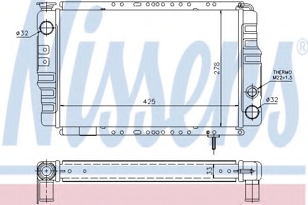 NISSENS 63770 Радиатор, охлаждение двигателя для RENAULT LE CAR (Рено Лэ cар) NISSENS 63770 Радиатор, охлаждение двигателя для RENAULT LE CAR (Рено Лэ cар)