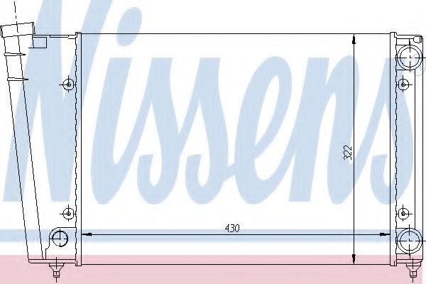 NISSENS 65090 Радиатор, охлаждение двигателя для VOLKSWAGEN CORSAR (Фольксваген Cорсар) NISSENS 65090 Радиатор, охлаждение двигателя для VOLKSWAGEN CORSAR (Фольксваген Cорсар)